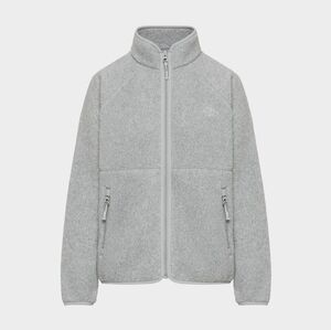 TNA Heather Grey Full-Zip Fleece Jacket PolarTec size small